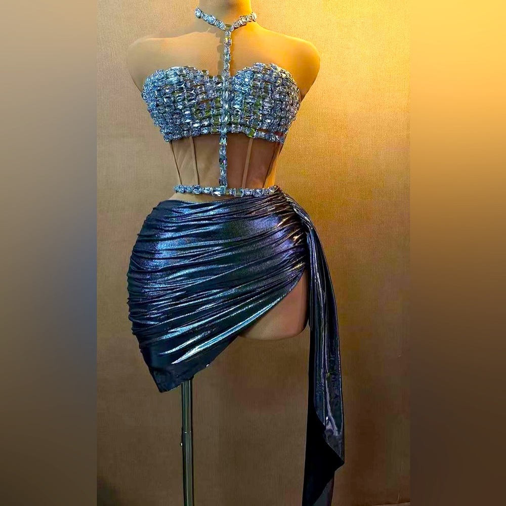 Crystal Embellished Corset Minidress